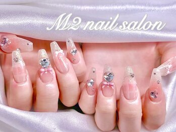 エムズ ネイルサロン(M2)/ワンホンチークチェックネイル