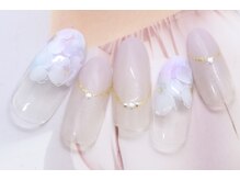 ローズクレア(Rose Crea)/ニュアンスフラワーネイル