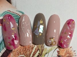 シェル×うねうねネイル