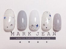 マークジーン 甲南山手(MARK JEAN)/雪の結晶 ラメ クリスマスネイル