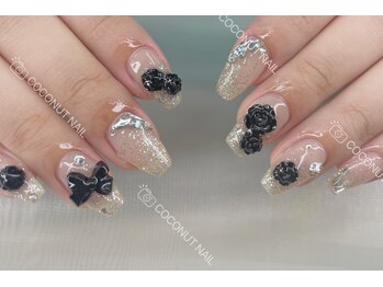 ココナッツネイル/キラキラネイル