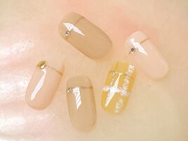 定額A ¥5500 チェックネイル