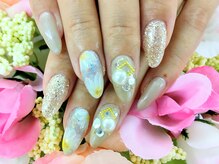 ディーネイル 四条烏丸(D-nail)/【川崎】キラキラお花アート☆