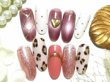 パーフェクトネイル 桜ヶ丘店(Perfect Nail)の雰囲気（ハートネイル￥9020　レオパード￥8,470）