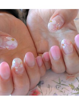 トータルサロン 白べぇーっ プラス/春☆お花ネイル☆