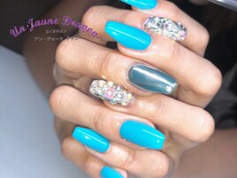 【自爪ネイル】ブルーネイル