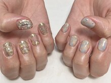 ワナネイルデザイン(wanna nail design)の雰囲気（定額DESIGN BとCを組み合わせたオシャレなデザイン♪）