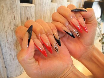 ミッシュネイル(mish nail)/ロングネイル！時短×長さ出し