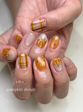 リジョイスネイル(REJOICE)/ayuri かぼちゃの手描きアート