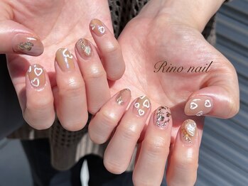 リノ ネイル(Rino nail)/カジュアルなハートネイル