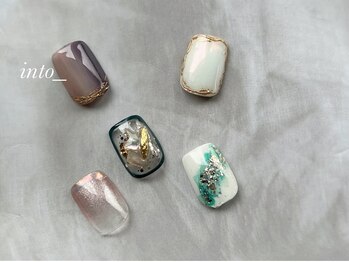 ネイルサロン イントゥ(into_)/定額アート ¥7500～