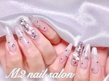 エムズ ネイルサロン(M2)/マグネットフレンチ埋め尽くし