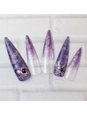 スカルプ4本　タイダイネイル