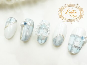 ラスターネイル(Luster nail)/パール☆チェック柄