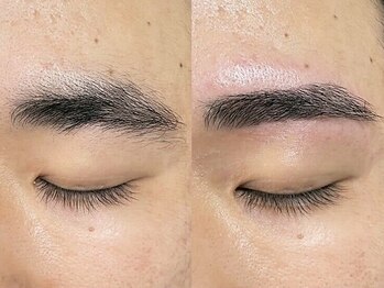 アイリー 眉毛 難波店の写真/【メンズアイブロウ】男性の骨格やお客様の理想の印象、元の眉毛の特徴などを踏まえ眉スタイリング☆