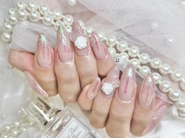 【Rika】オーロラ薔薇ネイル