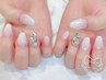 【チップ、長さ出し10本】《hand》オフ無料・アート2本付（ケア込）￥11000