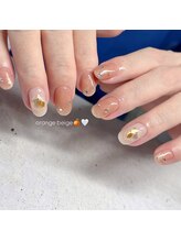 フルール(fleur)/オレンジベージュネイル