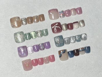 アクア AQUAの写真/フットジェル月替り定額6050円★新規オフ無料！フットバス&甘皮ケア付！季節に人気のトレンドデザイン8種類