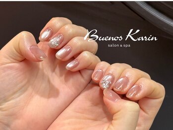 ブエノスカリン(Buenos Karin)の写真/【肌なじみ抜群×爪に優しいパラジェル★肌なじみ抜群でオフィスにもぴったりのナチュラルネイル
