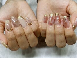 アシメデザインネイル