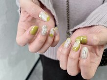 クレモアネイル 池袋西口店(CLEMORE NAIL)/手描きちぐはぐネイル