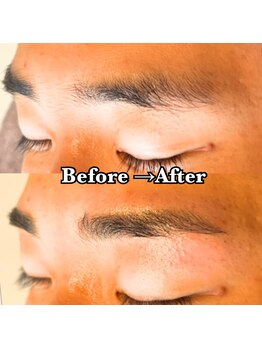 メンズ脱毛 メンズエステ エイト(8)/20代 眉毛パーマ+waxのお客様