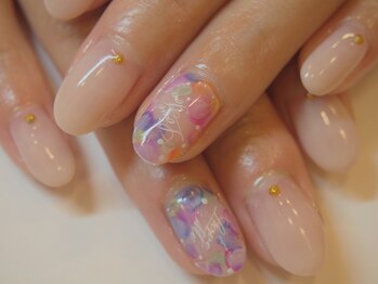 アールローズ(R-rose)/カラフルフラワーネイル¥8640