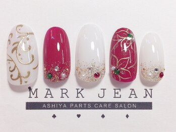 マークジーン 甲南山手(MARK JEAN)/クリスマス ポインセチア ネイル