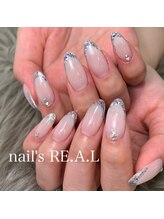 ネイルズリアル 倉敷(nail's RE.A.L)/ラメフレンチ
