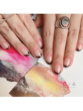 シープラスエー(C+A)/ネオンピンク×ブラウンフレンチ