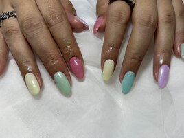 カラフルネイル　ジェルネイル