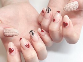 バレンタインネイル