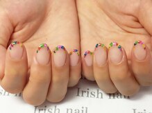 アイリッシュネイル 久屋大通店(Irish Nail)/押し花先端×フレンチネイル