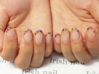 アイリッシュネイル 久屋大通店(Irish Nail)/押し花先端×フレンチネイル