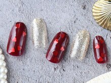 ネイルサロンアンドスクール ミュー(Nail Salon & school mieux)/埋め込みハートデザイン