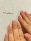 フレンチ×お花ホログラム