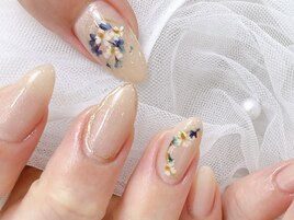 押し花ネイル銀座フィルイン