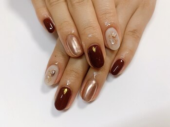トヨネイル(TOYO NAIL)/ボルドー×ミラー☆