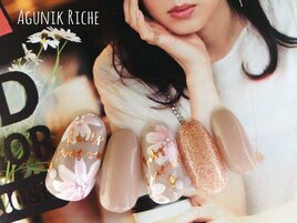 【花柄ネイル】