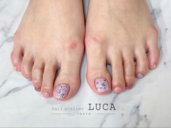 ネイルアトリエルカ(nail atelier LUCA)/W-608 シェラックフラワーネイル