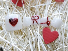 バレンタインネイル