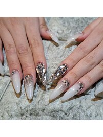 【スカルプ】埋め尽くしネイル