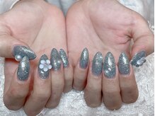 レアネイル 新宿(le'a nail)/ラメワンカラーネイル