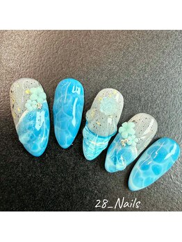 28ネイル 阿佐ヶ谷店/夏・海・マンスリーデザイン