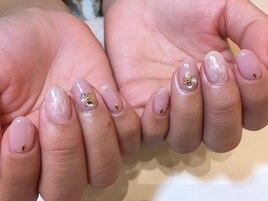 大理石風ネイル。