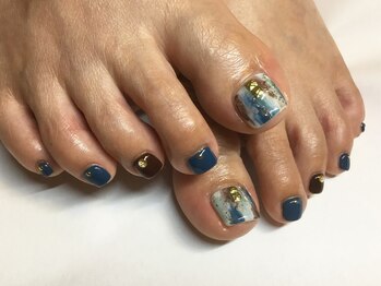 ラウト デコレーションアンドネイルサロン(Lauto Decoration&Nail Salon)/塗りかけアートフットネイル
