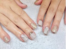 レアレアネイル(Lealeanail)/【パラジェル】大理石ネイル