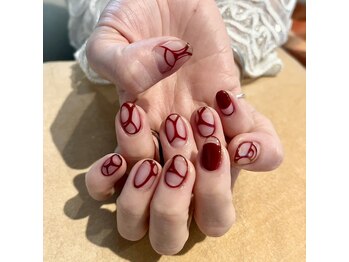 ブランシュ 藤沢(Blanche)/デザイン定額 赤 網模様