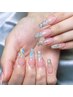 【夏お勧め】【チップ長さだし】氷ワンホンネイル